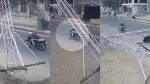 VIDEO: જામનગરમાં વજનદાર LED હોર્ડિંગ ગેટ ધરાશાયી, બાઈક સવાર સહેજમાં બચ્યો; શ્વાસ થંભી જાય તેવી ઘટના CCTVમાં કેદ