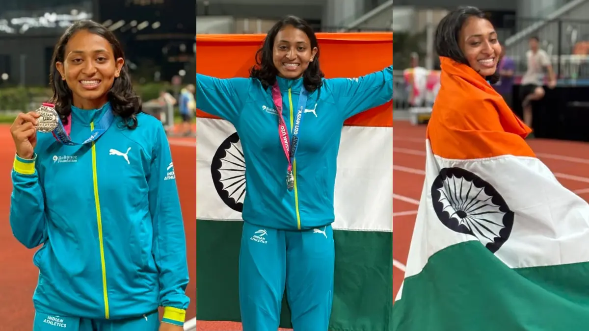 asian-u20-athletics-championships-2026-athlete-kajal-vaja-win-silver-medal-in-silver-medal