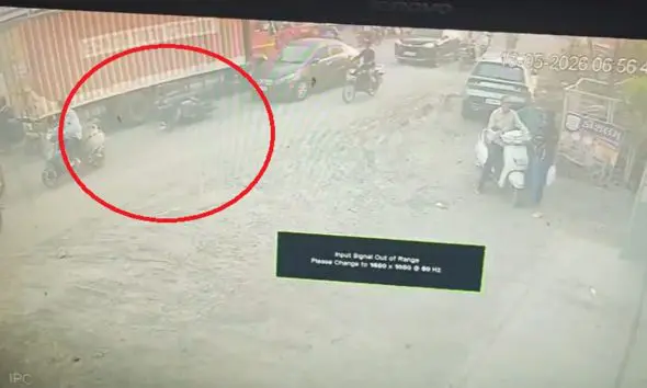 surat-news-youth-killed-in-uncontrolled-bike-rammed-into-an-oncoming-truck-in-pasodara-caught-in-cctv