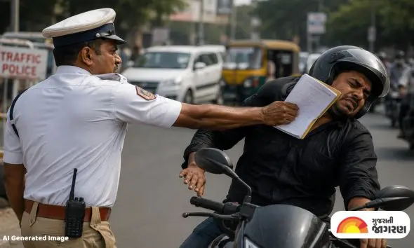 ahmedabad-traffic-police-constable-convicted-for-hit-biker-and-compensation