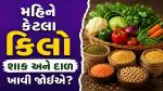 મહિને કેટલા કિલો શાક અને દાળ ખાવી જોઈએ? જાણો ICMR ની નવી ગાઈડલાઈન
