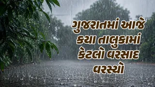 Gujarat Rain: How is the rainy weather in Gujarat today?, By 12 noon it rained in 9 taluks, the highest in Sagbara with 2.4 inches of rain.
