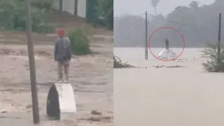ChhotaUdepur: નસવાડીમાં અશ્વિન નદીના પૂર વચ્ચે ફસાયેલા યુવકનું NDRF દ્વારા દિલધડક રેસ્ક્યુ, 2 કલાક બાદ સલામત બહાર કઢાયો