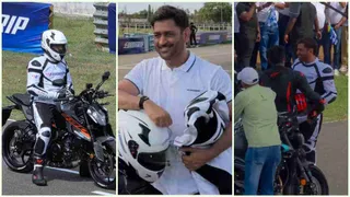 MS Dhoni નો બાઇક પ્રત્યેનો પ્રેમ ફરી છલકાયો: રેસિંગ ટ્રેક પર ક્રેઝી રાઇડનો વિડિયો વાયરલ