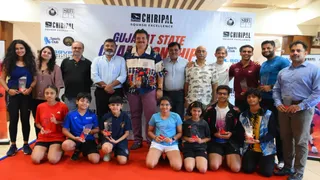 ગુજરાત સ્ટેટ સ્ક્વૉશ ચેમ્પિયનશિપ 2026માં 11 ખેલાડીને સ્ટેટ ચેમ્પિયનનો ખિતાબ આપવામાં આવ્યો