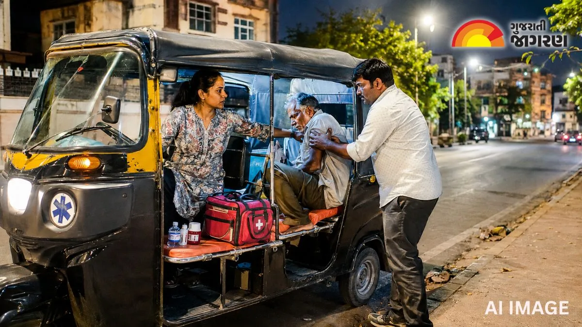 વડોદરા દંપતીની નિઃશુલ્ક રાત્રિ ઇમરજન્સી રિક્ષા સેવા