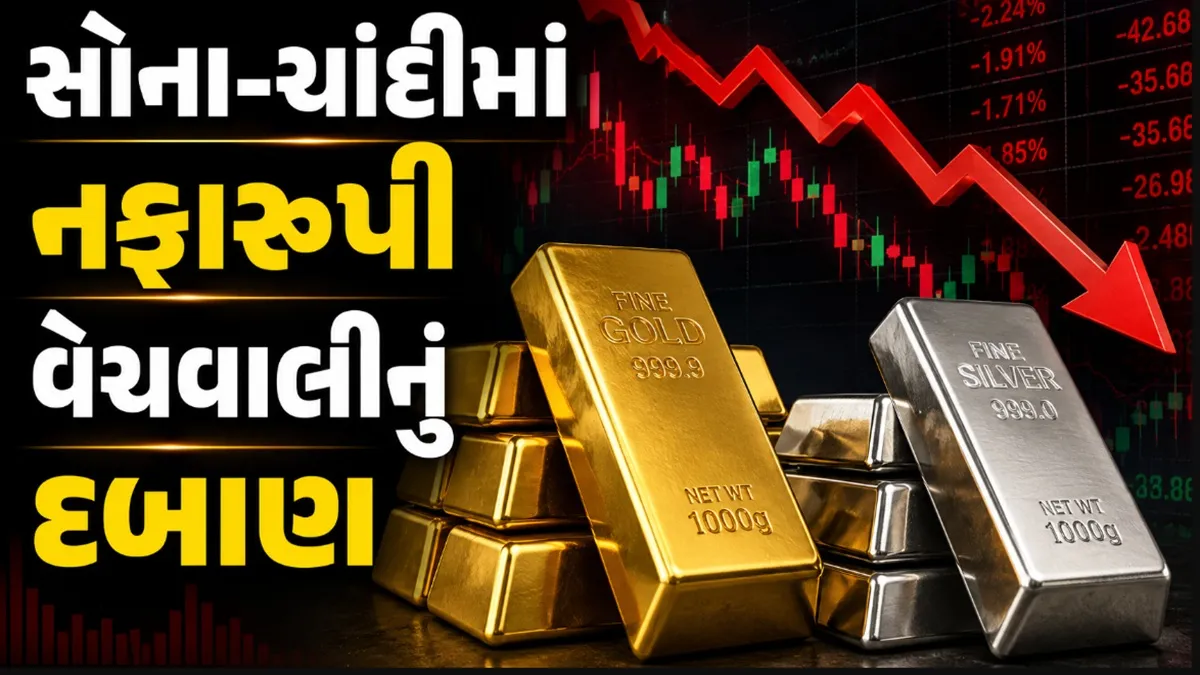 Gold Silver Price Ahmedabad:સોનામાં નફારૂપી વેચવાલી નિકળીતા અમદાવાદ ખાતે રૂપિયા 1,000 તૂટ્યાં,ચાંદીના ભાવમાં કેટલો થયો ઘટાડો તે જાણો