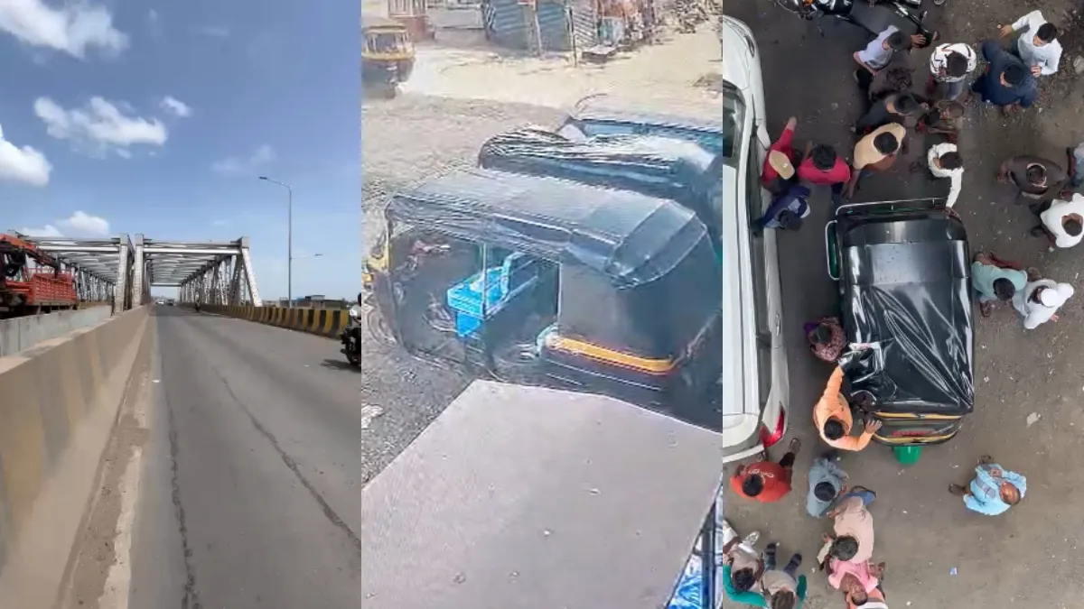 VIDEO: સુરતમાં સોશિયલ મીડિયા રીલ્સનો જીવલેણ ક્રેઝ, બ્રિજનો પિલ્લર કૂદી રહેલો યુવક 40 ફૂટ ઊંચાઈએથી નીચે રિક્ષા પર પટકાયો