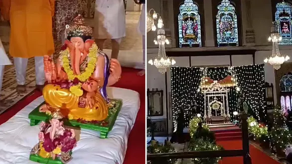 vadodara-news-87yearold-ganesh-sthapana-tradition-at-laxmi-vilas-palace