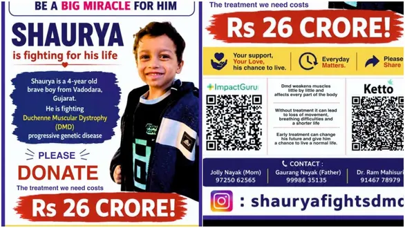 vadodara-4-year-old-shaurya-nayak-dmd-disease-26-crore-elevidys-injection-help-appeal