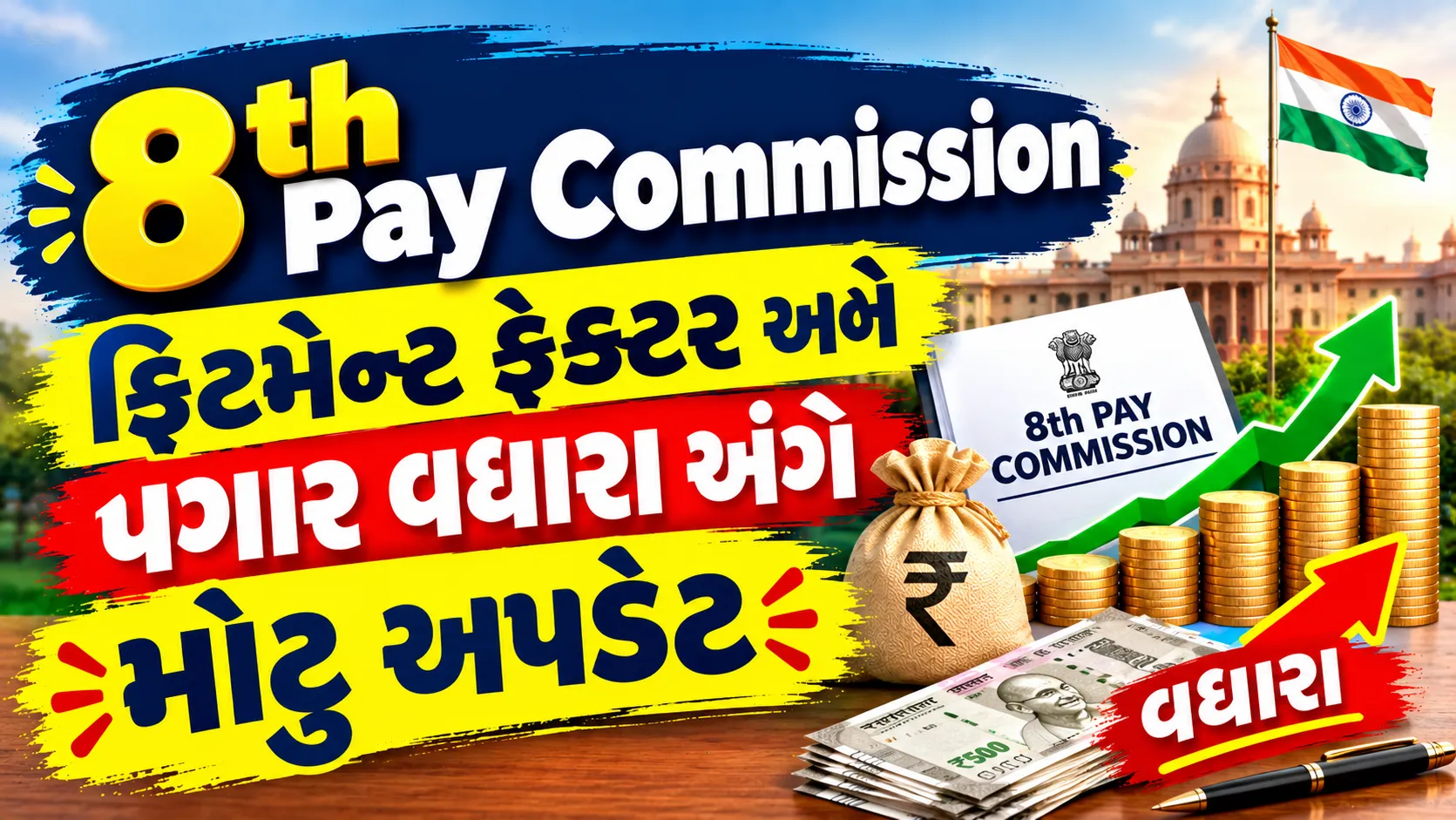 8th Pay Commission:કર્મચારીના પગારમાં 3થી 4 ગણો વધારો કરવાની વાત ક્યાથી વહેતી થઈ છે, જુઓ આ ગણતરી