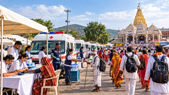 ambaji-pedestrian-mehsana-health-department-25-camps-mobile-van-bhadravi-punam