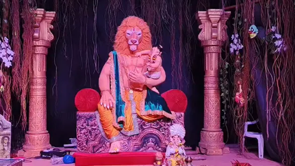 vadodara-ganeshotsav-shreeji-yuvak-mandal-80-foot-ai-horror-cave-at-ajwa-road-spooks-visitors