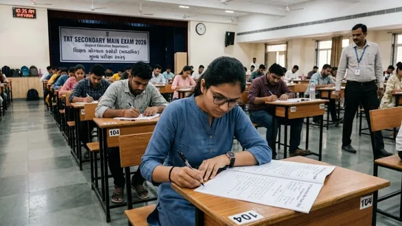 tat-secondary-main-exam-2026-today-gujarat-candidates-and-exam-centres-details
