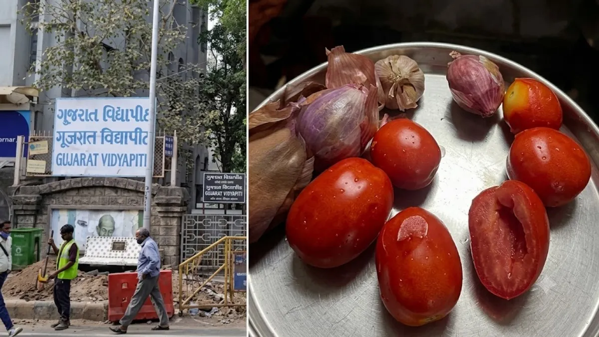 ગુજરાત વિદ્યાપીઠ હોસ્ટેલ મેસમાં સડેલા શાકભાજી મળ્યા, ABVPની કાર્યવાહીની માંગ