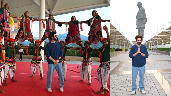 kartik-aaryan-visits-statue-of-unity-ekta-nagar-narmada-national-film-awards-2026