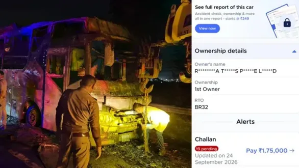 yamuna-expressway-bus-fire-accident-19-challans-175-lakh-fine-traffic-rule-violations-jagran-exclusive