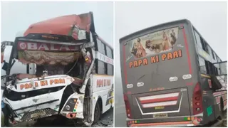 સુરત NH 48 પર ગાઢ ધુમ્મસના કારણે બે બસ વચ્ચે ભયાનક અકસ્માત: પોલીસની વાહનચાલકોને ખાસ અપીલ