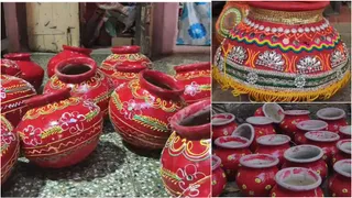સંસ્કારી નગરી વડોદરામાં ગરબા મહોત્સવનો થનગનાટ: બજારમાં 27 નક્ષત્ર અને 4 વેદ દર્શાવતી ગરબીઓનું ભારે આકર્ષણ