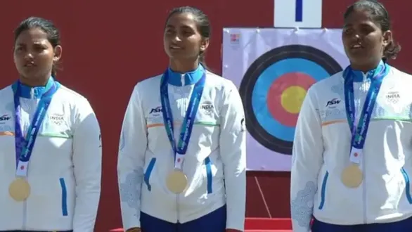 indian-women-recurve-archery-team-gold-medal-asian-games