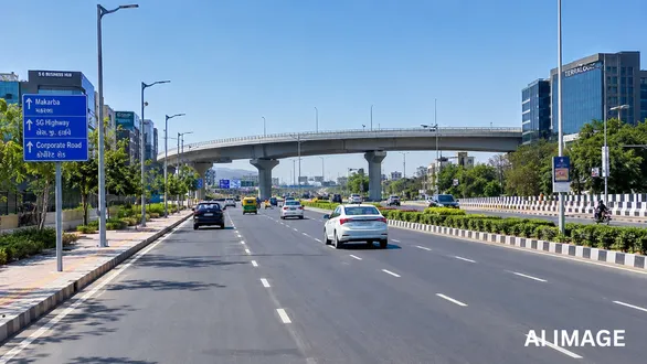 ahmedabad-makarba-bridge-traffic-solution-road-widening-sg-highway-corporate-road-amc