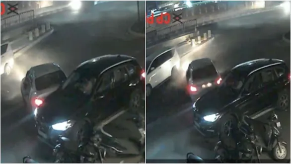 ahmedabad-sg-highway-accident-pakwan-to-iskcon-car-crash-cctv-viral