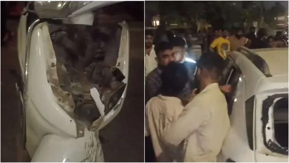 vadodara-waghodia-road-accident-drunk-driver-hits-activa-mother-daughter-injured