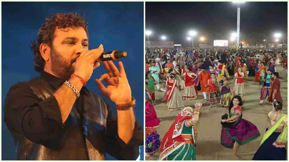 kirtidan-gadhvi-parampara-navratri-dome-collapse-open-ground-ahmedabad