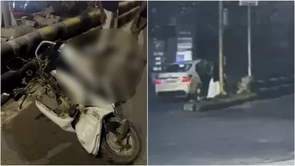 rajkot-university-road-car-activa-accident-mother-son-injured-cctv