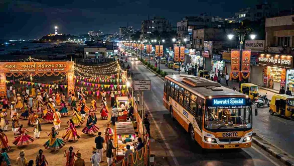 porbandar-city-bus-navratri-service-free-ride-for-kids-late-night-garba