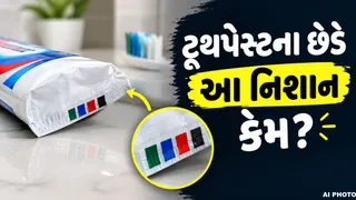 ટૂથપેસ્ટના છેડે લીલો, વાદળી, લાલ કે કાળો રંગ કેમ હોય છે? જાણો આ નિશાન પાછળનું સાચું કારણ