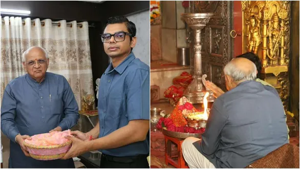 cm-bhupendra-patel-ambaji-temple-visit-navratri-aatham-aarti