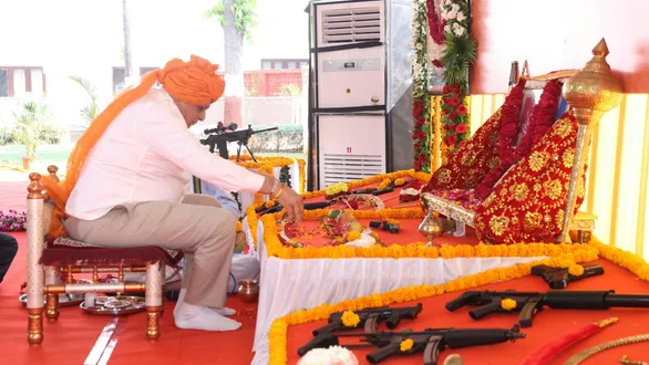 cm-bhupendra-patel-perform-shastra-pujan-gandhinagar-vijayadashami-2026
