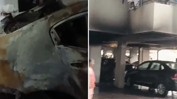 surat-fire-news-three-cars-and-three-bikes-caught-fire-in-mota-varachha