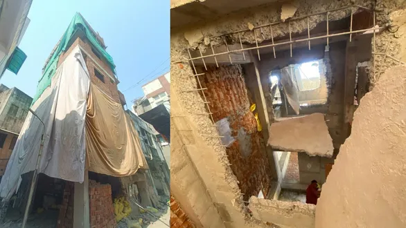 ahmedabad-dariyapur-illegal-four-storey-building-demolition-by-amc