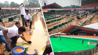 INDIA Rally Delhi:બાલ્ટીથી કાઢવામાં આવી રહ્યું છે પાણી, જ્યા જુઓ ત્યા કીચડથી ભરાયેલ રામલીલા મેદાનની તસવીરો સામે આવી, શું મહારેલી સામે સંકટ સર્જાશે
