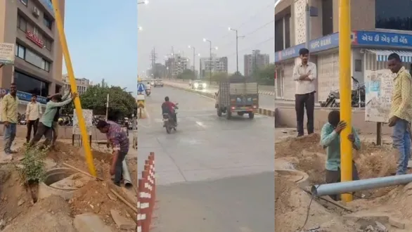 makarba-corporate-road-flyover-barricades-removed-traffic-signals-to-ease-commute-in-ahmedabad